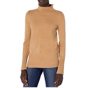 French Connection Tan Mockneck Turtleneck Sweater